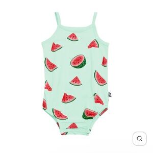 Kyte Baby Bamboo Spaghetti Strap Leotard in Watermelon (18-24month sizing)